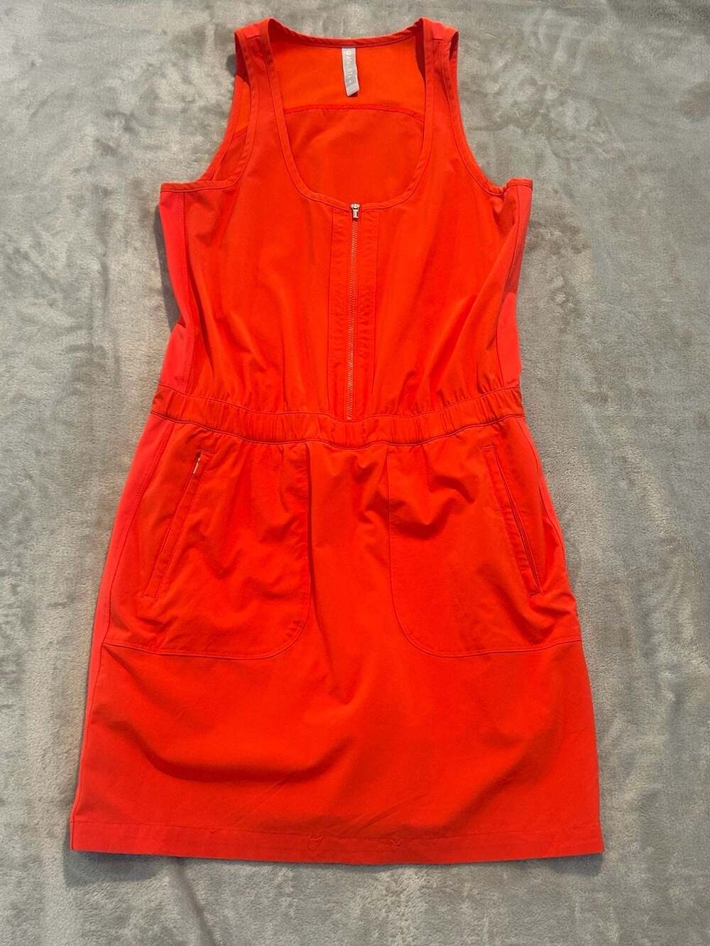 Athleta Expedition Dress Size 8 Flame Orange Zip Front Skort Activewear
